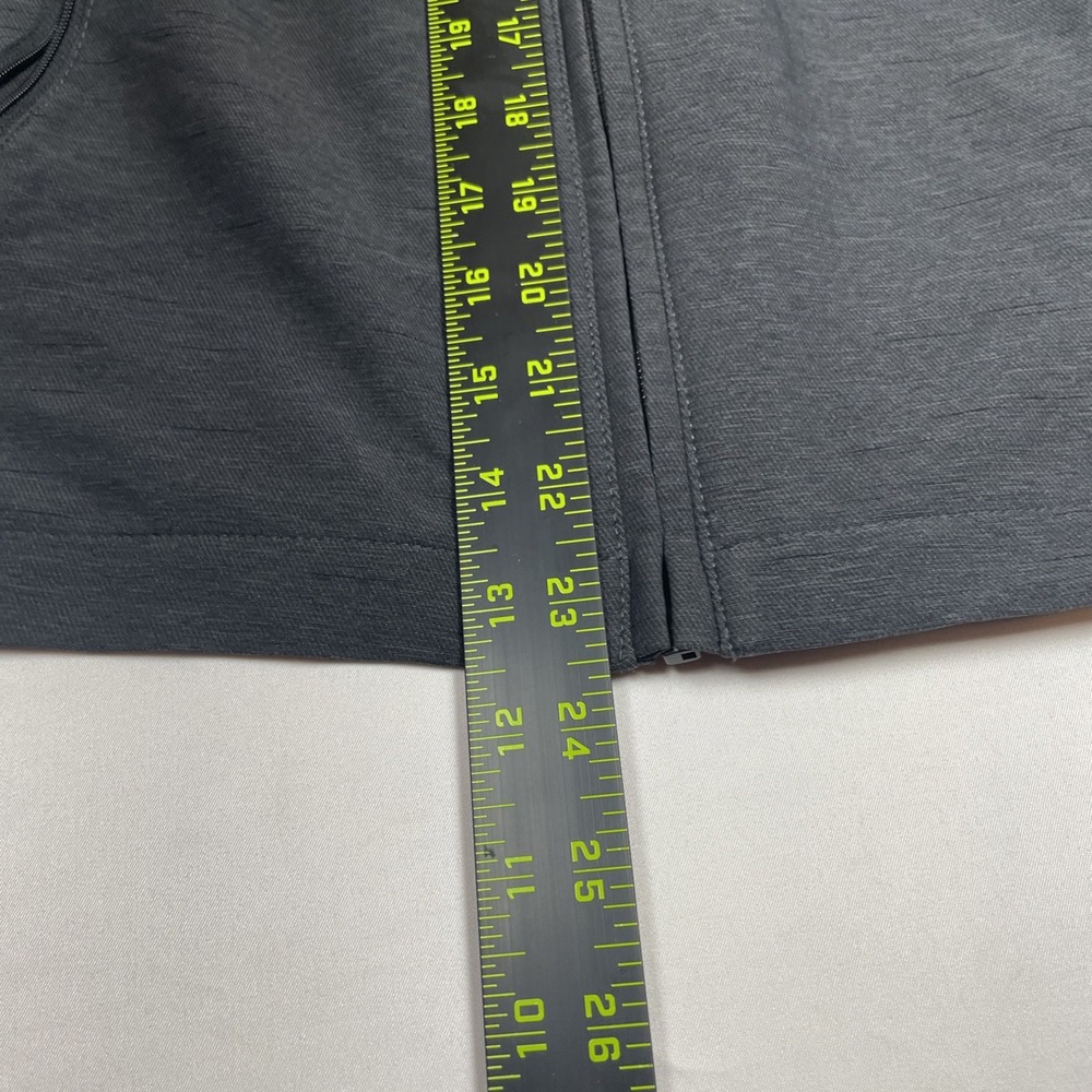 TravisMathew Mens Full Zip Hoodie Charcoal Gray Heathered Golf Jacket Small - Picture 4 of 10